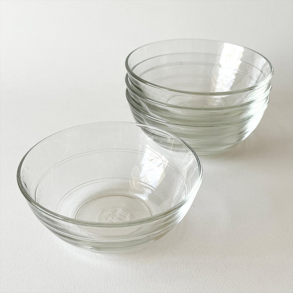 Duralex France Clear Tempered Glass Prep/Snack Bowl Set Of 4